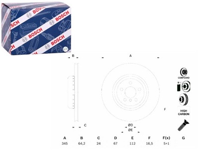 ДИСКИ ДИСКОВЫЕ ТОРМОЗНОЕ 2SZT. ЗАД BMW 2 G42 3 G20 G80 G28 3 G21 3 G21 G81 4 