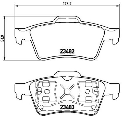 BREMBO P 59 044 КОМПЛЕКТ КОЛОДОК ШАЛЬМІВНИХ, ГАЛЬМА TARCZOWE