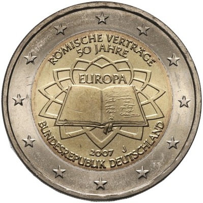 Niemcy, 2 euro 2007 J, Traktaty Rzymskie, Kapsel