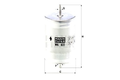 MANN-FILTER FILTRO COMBUSTIBLES MERCEDES 124 T-MODEL S124 124 W124 A W169 B  