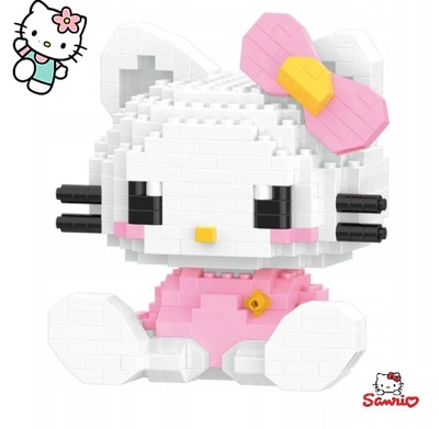 Klocki Hello Kitty Sanrio Figurka Kotek Duży Box