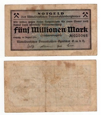 NIEMCY / LEIPZIG 1923 5000000 MARK