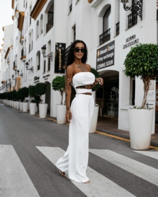 KOMPLET DAMSKI OLAVOGA CARAWAY BIAŁY [Rozmiar M]