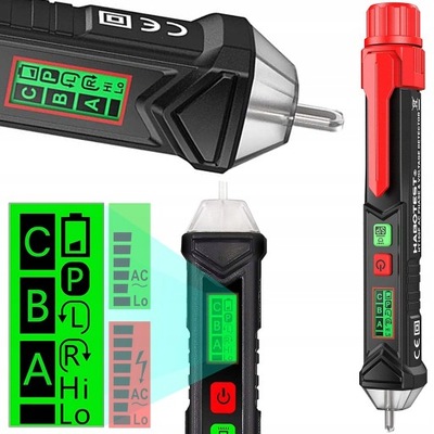 PRÓBNIK NAPIĘCIA DETEKTOR FAZER LCD BEZDOTYKOWY