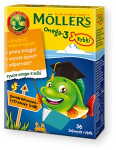 Mollers Omega-3 Ryby želé 36 pom-citr