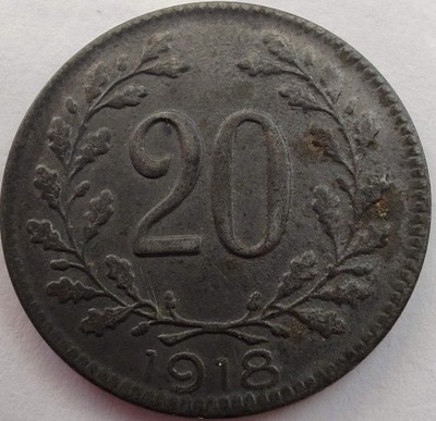 3205 - Austria 20 halerzy, 1918