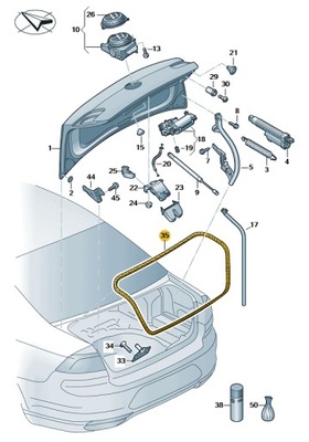 USZCZELKA KLAPY BAGAŻNIKA VW PASSAT B8 ORYGINAŁ