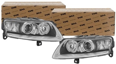 TYC REJILLAS FAROS PARTE DELANTERA JUEGO AUDI A6 C6 XENÓN  