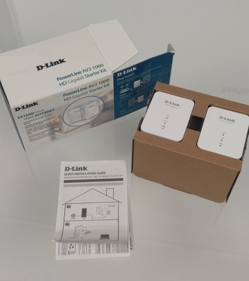 D-Link | PowerLine AV2 1000 HD Gigabit Starter Kit | DHP-601AV/E | 1000 Mbs