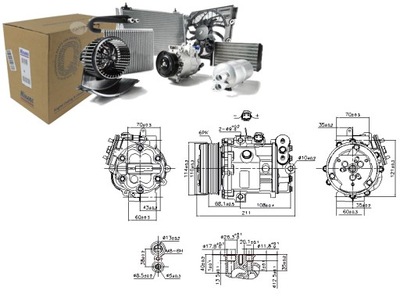 KOMPRESORIUS KONDICIONAVIMO ALFA ROMEO MITO FIAT DOBLO DOBLO CARGO FIORINO 