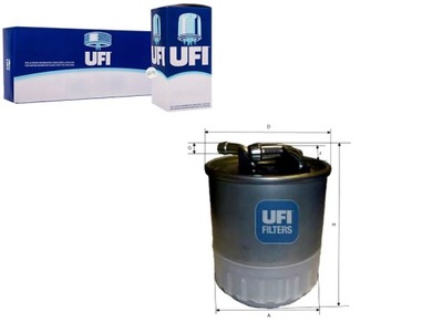 Ufi фильтр топлива jeep commander 3.0 crd 4x4 xk фото №1