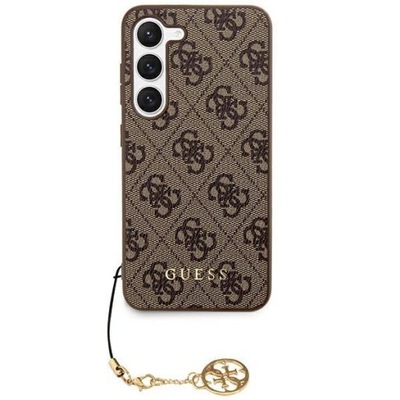 Etui Guess 4G Charms Collection na Samsung Galaxy S24+ - brązowe