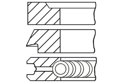 GOETZE 89 +0,50 1.5-1.75-3 JUEGO PIERSCIENI PISTÓN MERCEDES 124 C124  