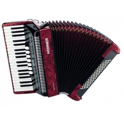 HOHNER BRAVO III 80 CZERWONY AKORDEON KLAWISZOWY