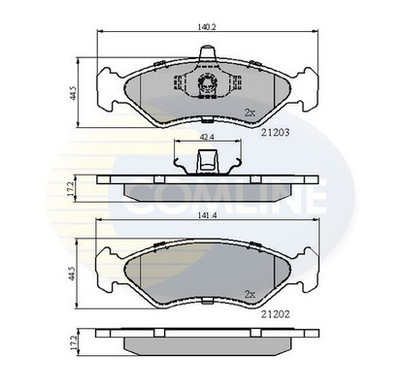 ZAPATAS DE FRENADO COMLINE (ODP.GDB953/GDB1221) FORD FIESTA/KA 89-  