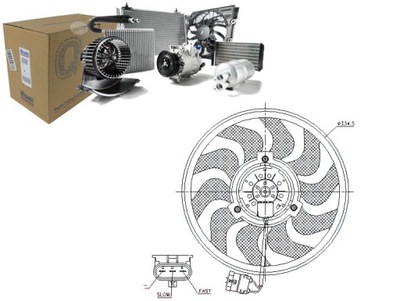 NISSENS WENTULATOR DEL RADIADOR 8EW351044061 V4001105  