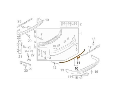 JUOSTA BUFERIO AUDI A8 D4/F4 11.13- 4H0807443A2ZZ 