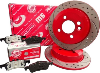 Гальмівні диски гальмівні колодки задня do mini cooper r50 r52 r53 перфоровані / проточені фото №1