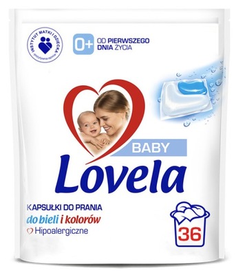 Lovela Baby Hypoalergénne kapsule na pranie bielej a farebnej 36 ks