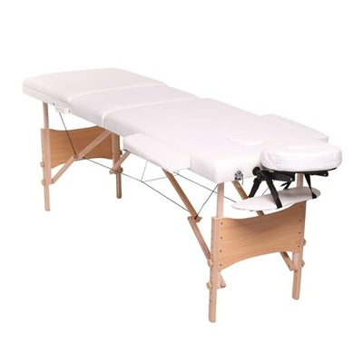 Dibea MT00564 Mobilny 3-strefowy stół do masażu biały