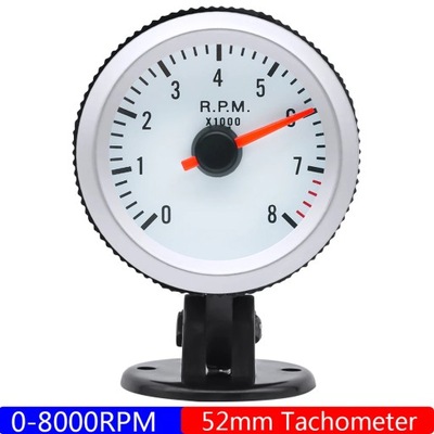 0-8000 RPM Tachometer Blue Light Pointer 52mm Tacho Gauge fit 1-8 Cy~76910 