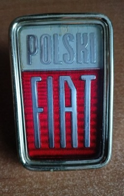 Oryginalny Emblemat POLSKI FIAT do Fiata 125p Jak NOWY