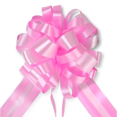 Kokarda ozdobna dekoracyjna ściągana RÓZOWA