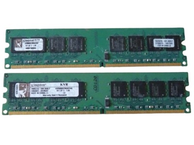 Pamięć DDR2 PC2 4GB 800MHz PC6400 2x 2GB Dual Kingston Gwarancja