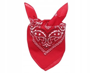 BANDANA CZERWONA KOWBOJA KOWBOJ ROCKMAN CHUSTA DODATEK