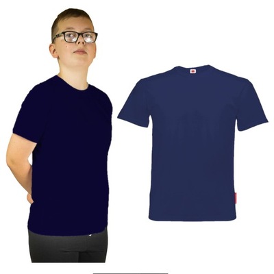 T-SHIRT CHŁOPIĘCY GRANATOWY 116 CM BAWEŁNIANY WF