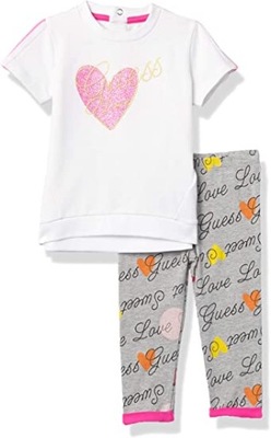 GUESS ZESTAW TUNIKA LEGGINSY NADRUK (3-6M)