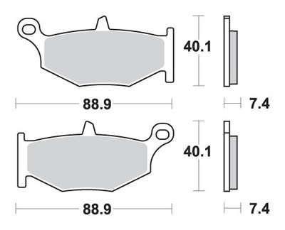 SBS КОЛОДКИ ТОРМОЗНЫЕ KH419 STREET EXCEL/RACING SINTER ЦВЕТ ЗОЛОТОЙ ПОДХОДИТ DO