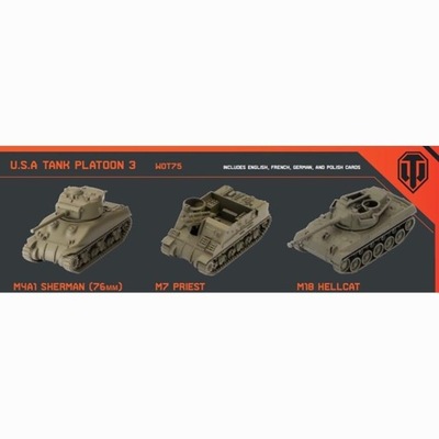 World of Tanks: Dodatek - Pluton czołgów USA (M4A1 Sherman, M18 Hellcat, M7