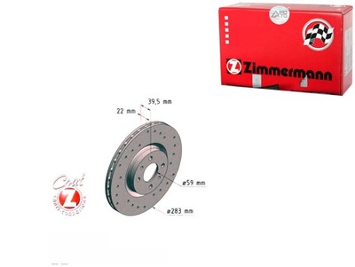 230.2363.52/ZIM DISC BRAKE FIAT MULTIPLA 99-08 ZIMMERMANN - milautoparts-fr.ukrlive.com