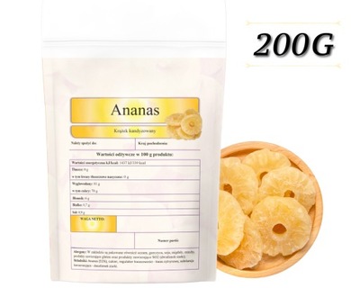 Ananas suszony kandyzowany 200g