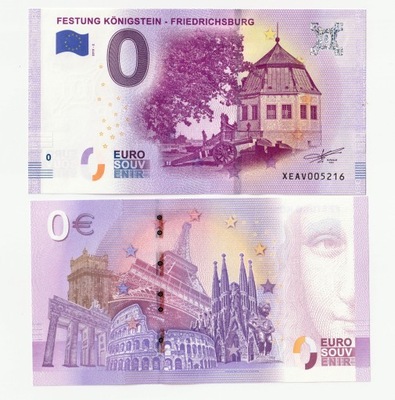 0 EURO NIEMCY 2019 Festung Königstein EUROSOUVENIR