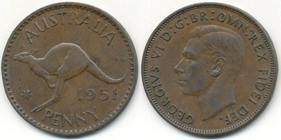 Australia 1 Penny - 1951r ... Monety