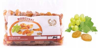 RODZYNKI GOLDEN JUMBO JASNE 500G !Premium!