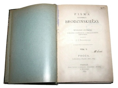 PISMA KAZIMIRZA BRODZIŃSKIEGO TOM V 1873