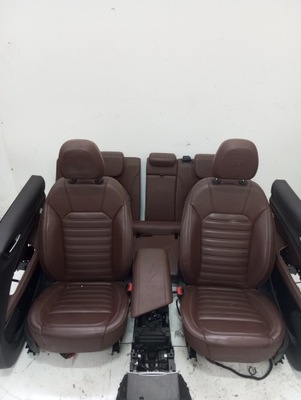 Оббивка шкіра сидіння alfa romeo stelvio коричневі фото №1