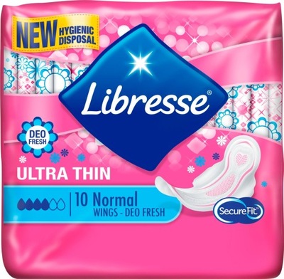 LIBRESSE PODPASKI ULTRA WING NORMAL FRESH 10szt