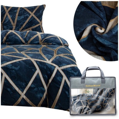 POŚCIEL 140x200 2 części mikrofibra PLUSZOWA na zimę miś komplet MARTINO