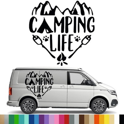 PEGADURA GRAFIKA AL KAMPER PRZYCZEPE KEMPINGOWA CAMPING LIFE GORY 45X45  