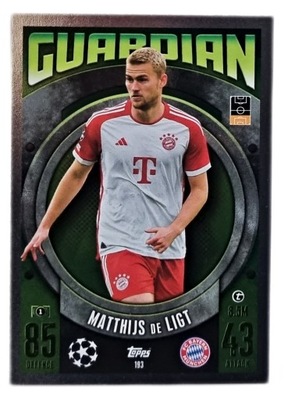 TOPPS MATCH ATTAX 2023/2024 GUARDIAN 193 MATTHIJS DE LIGT