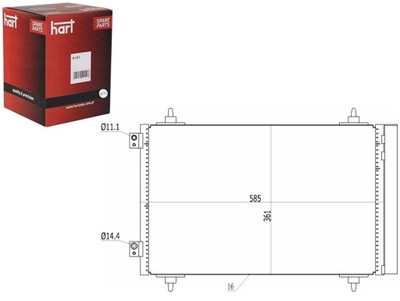 CONDENSADOR CONDENSADOR DE ACONDICIONADOR JUMPY 2.0HDI 07- HART  