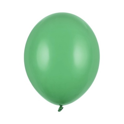 Balony STRONG pastelowe Emerald Green-10 szt., Balony 30cm butelkowa zieleń