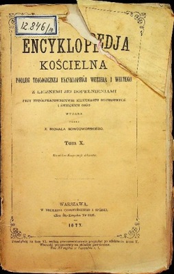 Encyklopedia Kościelna Tom X 1877 r.