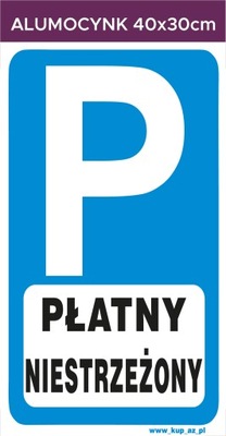 ПАНЕЛЬ BHP 40X30CM PARKING PŁATNY #24A