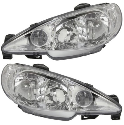 Фары лампы peugeot 206 05-09 tyc комплект фото №1