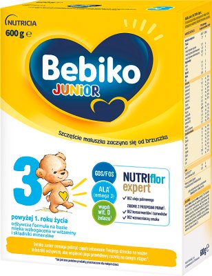 Bebiko Junior 3 Odżywcza formuła na bazie mleka